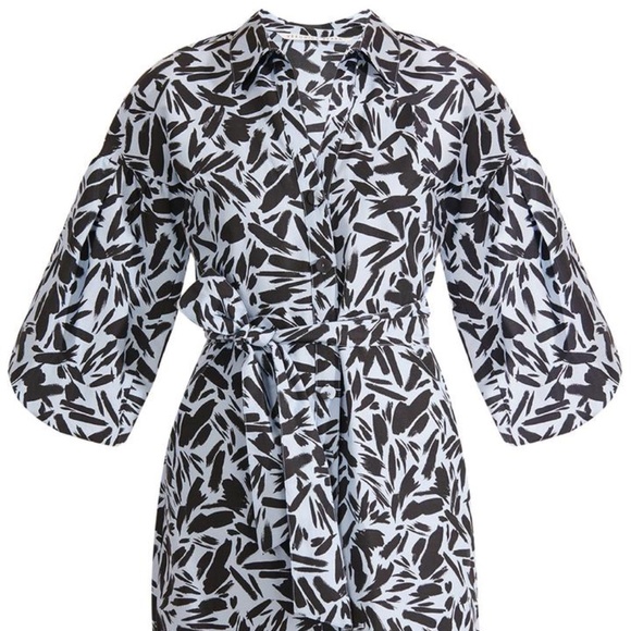 Veronica Beard Samy Puffed Sleeve Dress - Picture 2 of 4